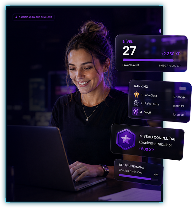 Plataforma de gamificação corporativa da PlayerUm